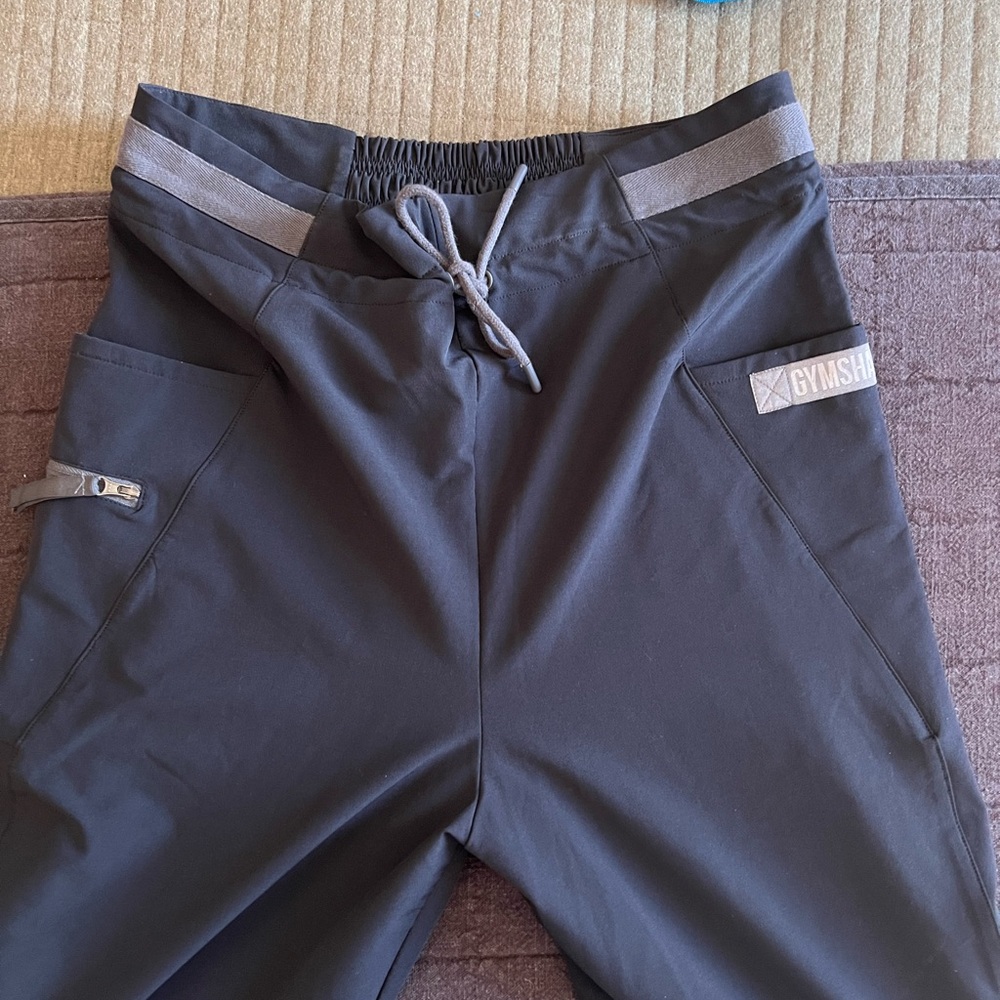 Gymshark women’s black Joggers with Gray Accents